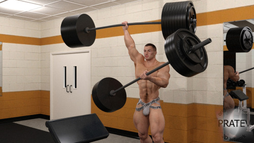 superstrongguys: Powerlifter – Part II by Pratev. He’s holding over 900 lbs. overhead wi