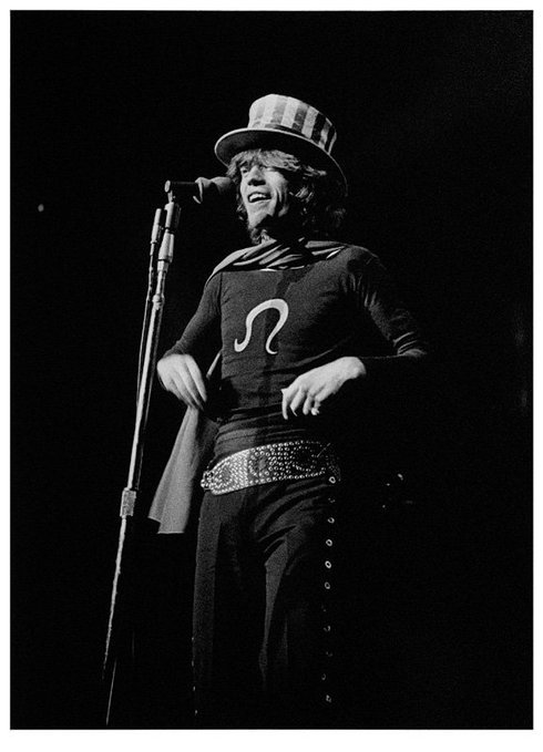 pepperbag76: “ Mick Jagger with Uncle Sam’s hat. Photo by Amalie R. Rothschild. “S