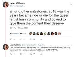 elreyputo:  handaxe:  handaxe: watching ANTIFA furries battle Nazi furries this year changed me, as a person this also changed me    The modern Harvey milk 