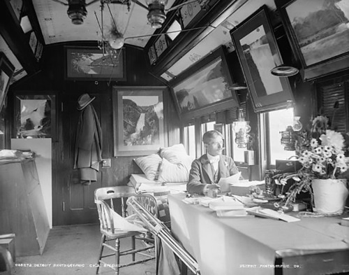 What a fantastic moment captured in 1902 onboard the Delaware Lackawanna Western Railroad. Why all t