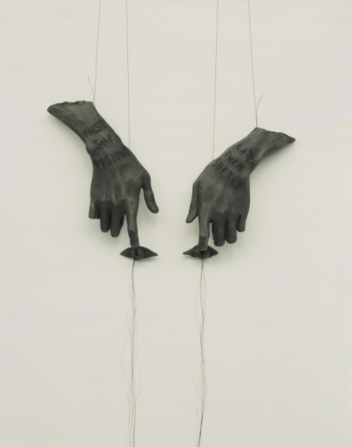 ortut:Lesley Dill - Dreamer (These saw visions/Latch them softly), 1998[Cast bronze, steel wire, horsehair]