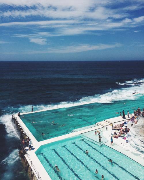 Standard Bondi Shot #bondi #icebergs #ocean #sea #blue #water #bluesky #clouds #cloudporn #beautiful