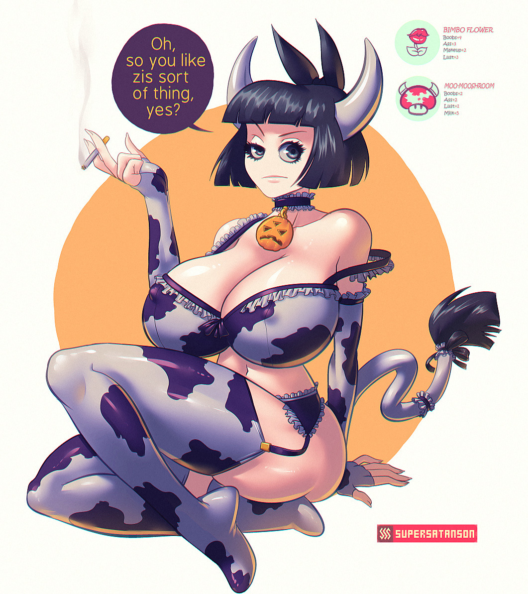 supersatanson:  Moo Creepy Susie getting a small dose of Halloween   @slbtumblng