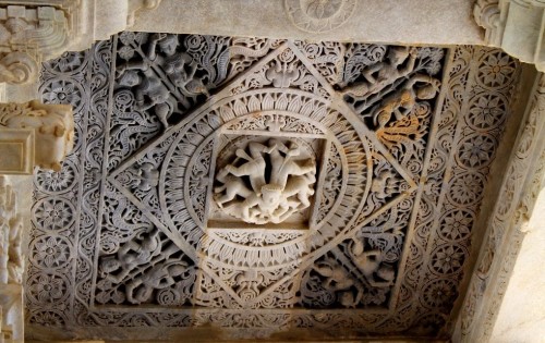 Ceiling of a jain temple, Ranakpur, Rajasthan