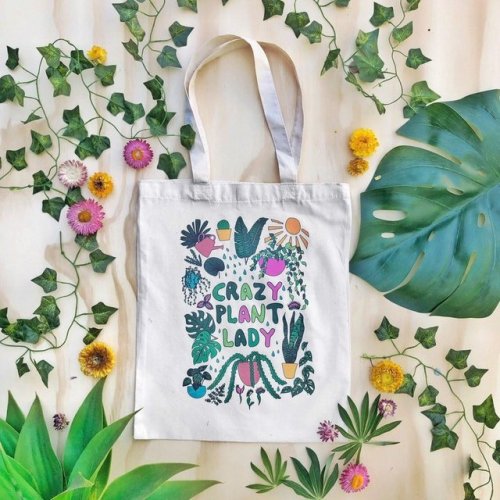 Crazy Plant Lady Tote Bag //QuirkyCupCo