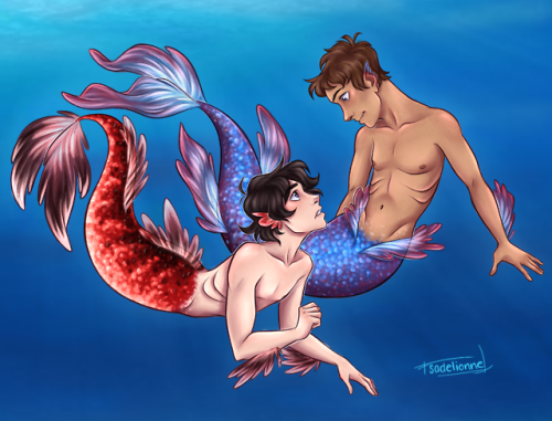 Second day of Mermay of course goes to my boys Keith and Lance ❤️ I wanted their tails to be their f