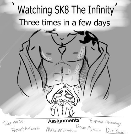 With barely a week left, I have watched sk8 the infinity three times despite still having work to do