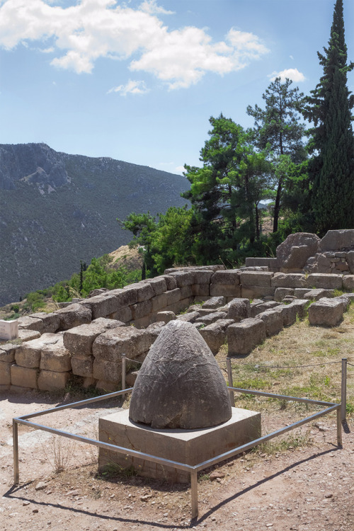 The Sacred Omphalos of Delphi (The Navel of the World) is believed to be thrown by Zeus from the hea