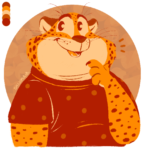 riisago:  shijima18:  Clawhauser for the color palette challenge Requested by @riisago