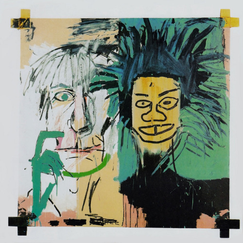 thefiftyeight:Jean-Michel Basquia and Andy Warhol - Self Portrait