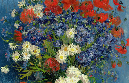 leuc: Van Gogh’s Flowers  Flowers in a Vase, 1887 Vase of lilacs, daisies and anemones, 1887 Vase with Cornflowers and Poppies A Vase of Roses, 1890 Almond Branches in Bloom, 1890 Bowl with Sunflowers, Roses and Other Flowers, 1886 Sunflowers, 1888