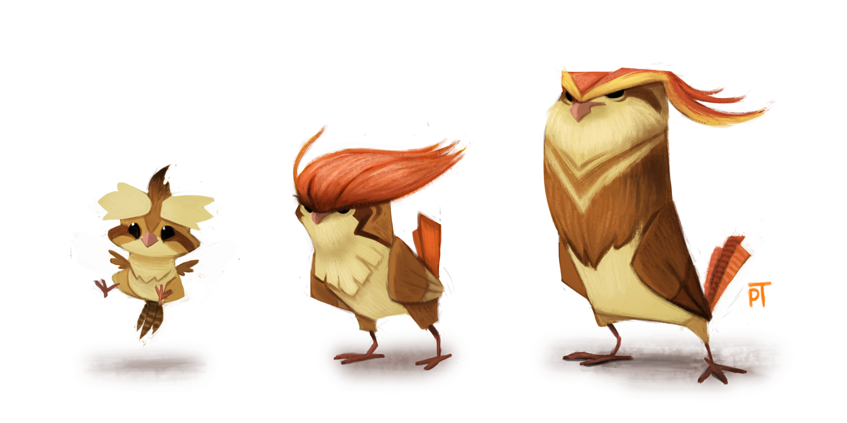 cryptid-creations:  DAY 442. Kanto 016 - 017 - 018 by Cryptid-Creations 