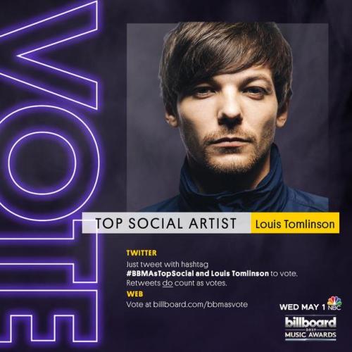 louistomlinsoncouk: Vote on BBMAs website: you must be registered with and logged into your Facebook