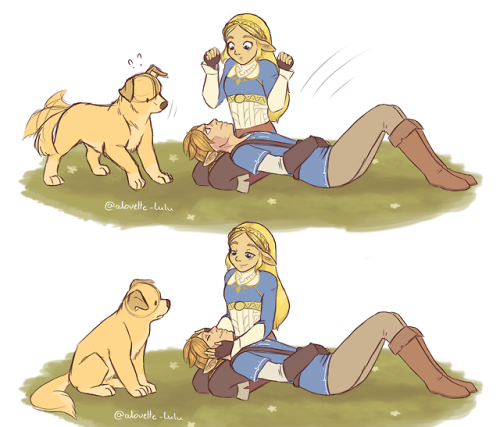 alouette-lulu:Don’t be jealous Link, you’re a good boy too