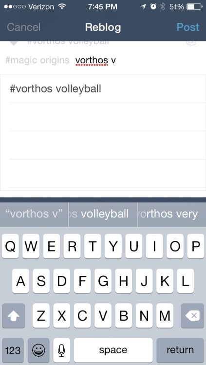 As I was getting ready to send my recent volley for Vorthos Volleyball, I added some tags. For the f