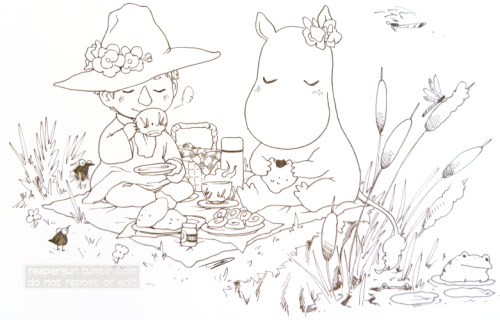 inktober #11 moomin and snufkin PPP: