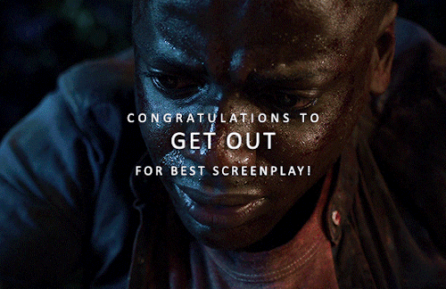 bruce-wayne:Congratulations to Get Out for best screenplay at the 90th Academy Awards!