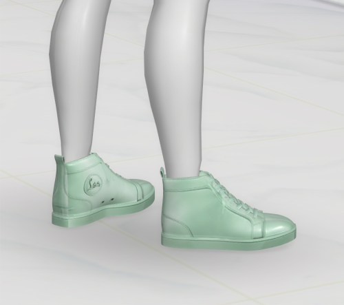 greenapple18r: [ The Sims 4 Custom Content ] Christian Louboutin Sneakers •  Men / Teen to Elder • 