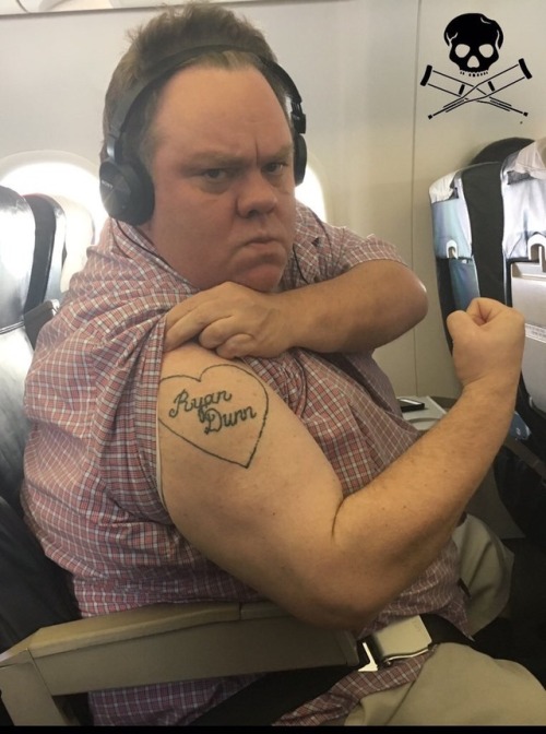 you-fuckers-are-asses:New photo of Preston, He got a tattoo in remembrance of Dunn a few years ago!