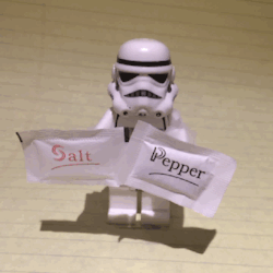 diary-of-a-stormtrooper:  Salt and pepper shaker.  Ba Dum Chh  |-o-|