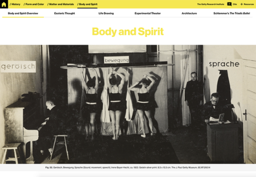 Bauhaus: Building the New Artist – Online Exhibition of the Getty Research Institute Take an in-dept