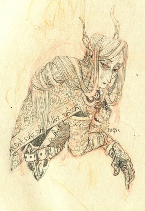chechula:after quite long time…..one of my favorite elves apeared in my sketchbook :3