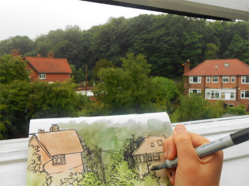 savannah-storm-illustration: to do: sit on ur windowsill alone in the rain and draw/paint what u see