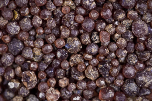 Sorted GarnetsThis is kinda neat. This is a pile of sand-sized grains of garnets, originally from Ne