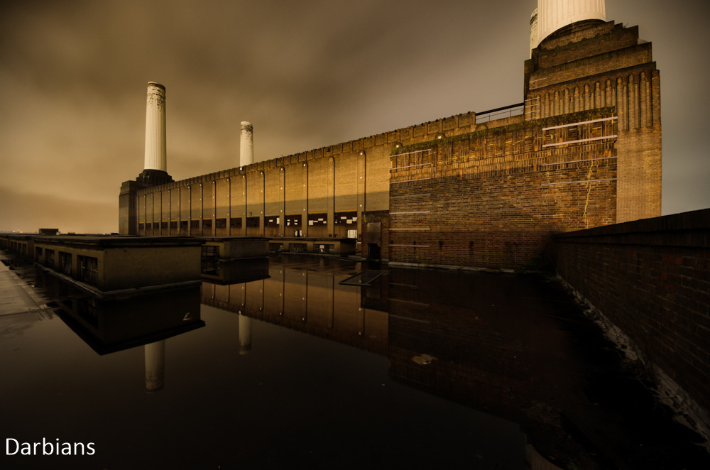 destroyed-and-abandoned:  Standing on top of a true British icon. Battersea Power