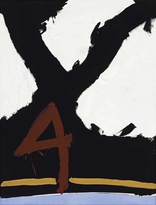 theegoist:Robert Motherwell (American, 1915–1991) - In Black and White No. 3, acrylic on canvas, 167