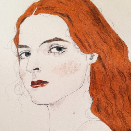 caitlinmarieshearer:#illustration #redhead #preraphaelite