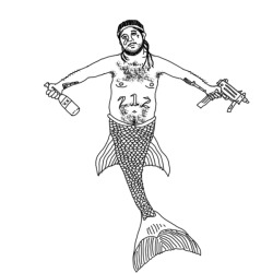 jacksondgreen:  a$ap yams as a mermaid bruh