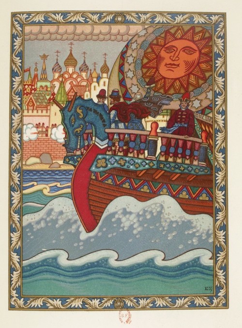 Illustrations by Boris Zworykin for Tzar Saltan by Alexander Pushkin, 1925.