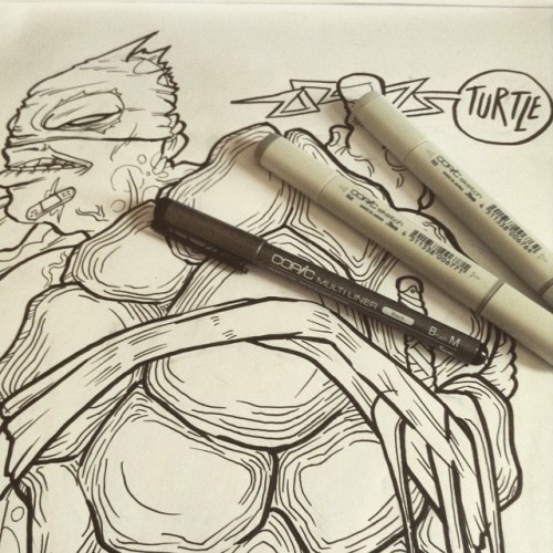 Turtle #illustration #draw #dibujo #teenage #mutants #ninja #turtle #copicart