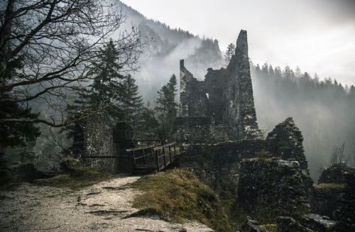 spiritofthewoodlands:  Abandoned Castle Ruins in the Forest by Aleš Krivec 