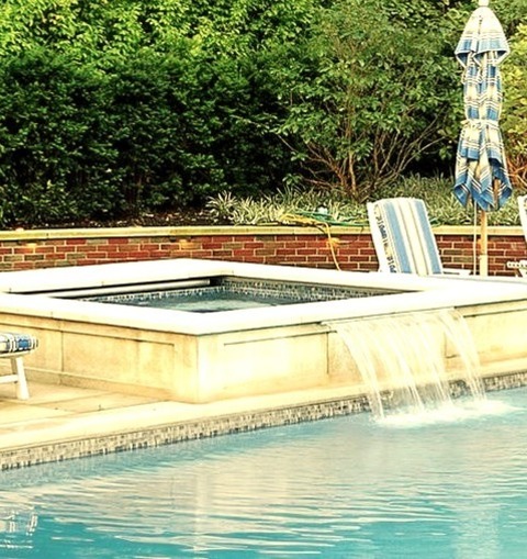 Chicago Traditional PoolInspiration For A Mid-sized Timeless Backyard Tile And Rectangular Lap Hot Tub