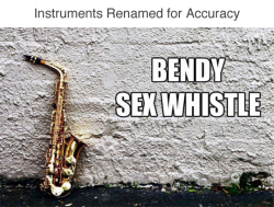 tastefullyoffensive:Instruments Renamed for Accuracy (via WalkingSoliloquy)Previously: Animals Renamed for Accuracy