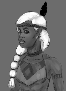 Lusty-Sketchies:  Revisited The Recent Fjoja Sketchy To Give Her A Nicer Face. Old