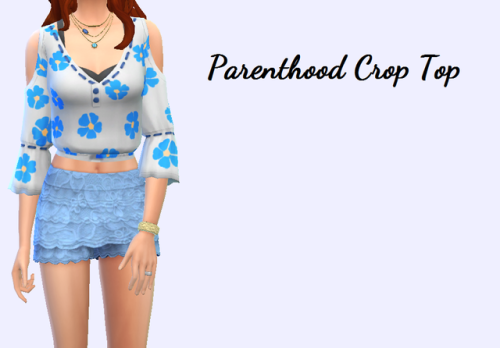 Parenthood Crop TopIt’s finally done! This is my mesh edit of the top from Parenthood made int