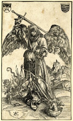 sakrogoat:  Lucas Cranach the Elder - St. Michael weighing a human soul and a devil, 1506 