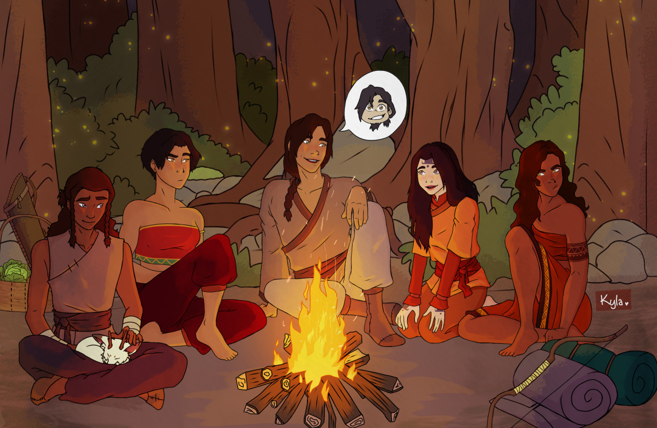 Let’s gather ‘round the campfire 🏕 Team Avatar does a lot of camping throughout their journeys, so nights unwinding and 