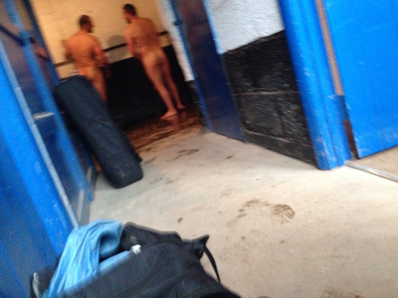 myownprivatelockerroom2:  Caught in the showers… Follow the Locker Room Guys…. http://myownprivatelockerroom2.tumblr.com/