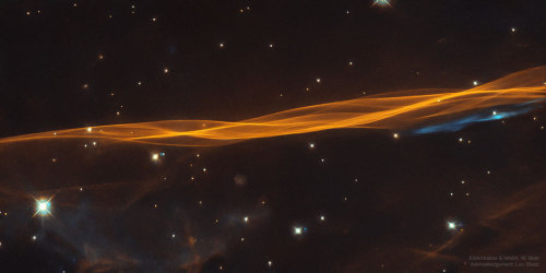 Filaments of the Cygnus Loop. Image Credit: ESA/Hubble & NASA, W. Blair; Acknowledgement: Leo Sh