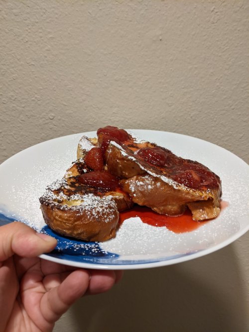 happy valentine’s day! we got strawberry rose french toast and rose cardamom baklava. 