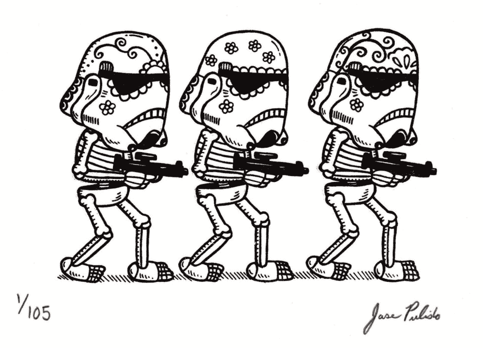 alwaysstarwars:  Wonderful Star Wars calaveras by Jose Pulido in honor of Dia de