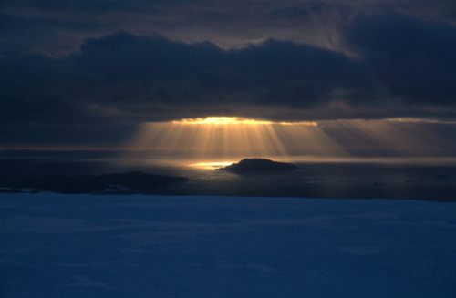 okapi-astronaut:sixpenceee:Crepuscular rays are rays of sunlight that appear to radiate from the poi