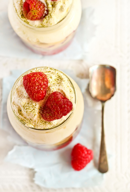 orangadore:Green Tea & Raspberry Trifles