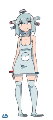 0lightsource:  owl-headsniper:  0lightsource:  Her names Lauren and she’s pretty lazy  does the eye on her shirt change expressions?  It does actually…and her heads removable for the full Magnemite experience lol 