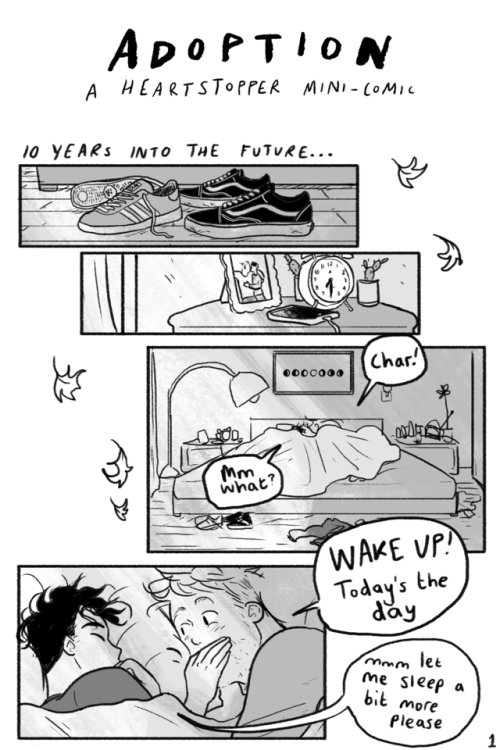 heartstoppercomic: MINI-COMIC: Adoption Meet 25y/o Charlie and 26y/o Nick! This mini-comic is the re