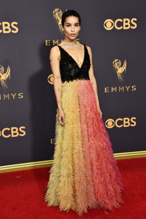 celebsofcolor:Zoe Kravitz attends the 69th Annual Primetime Emmy Awards at Microsoft Theater on Sept